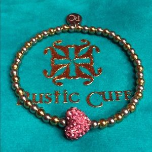 Rustic Cuff Heart Ireland- Pink Gold/Silver